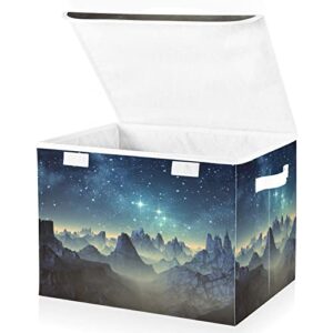 runningbear 3d alien planet large storage bins with lid collapsible storage bin cubes boxes fabric storage baskets for room bedroom