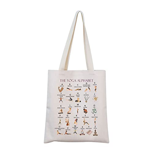 MNIGIU Yoga Tote Bag Yoga Lover Gift Yoga Instructor Gift Yoga Teacher Gift Meditation Gift Zen Gift (Yoga Tote)