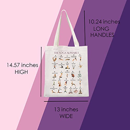 MNIGIU Yoga Tote Bag Yoga Lover Gift Yoga Instructor Gift Yoga Teacher Gift Meditation Gift Zen Gift (Yoga Tote)