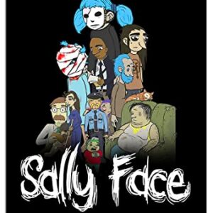 LHNY Sally Face Poster,Canvas Wall Art Aesthetic Vintage Posters & Prints Large Girl Teen Girls Pastel Office Men Hypebeast Black Playroom Gaming Preppy Cute Unframed 16x24 inches