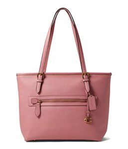 coach polished pebble leather taylor tote bubblegum one size