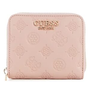 GUESS La Femme Small Zip Around Wallet, Pale Rose