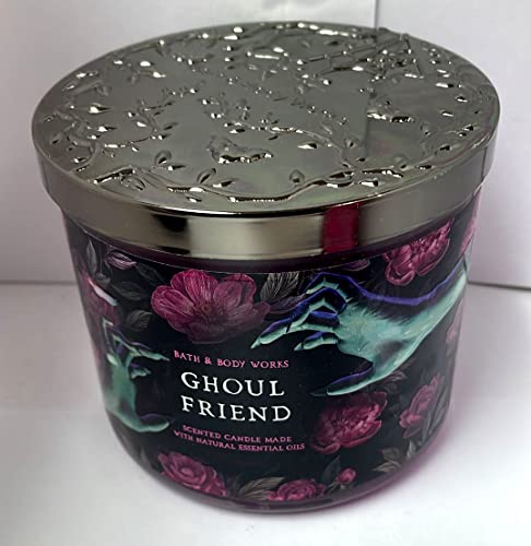 Bath Body Works, White Barn 3-Wick Candle w/Essential Oils - 14.5 oz - 2022 Halloween Scents! (Ghoul Friend)