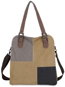 women canvas handbags shoulder bag large hobo bags tote bag satchel handle bag crossbody bag (color-03)