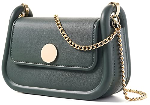 Crossbody Shoulder Bags,Crossbody Bags for Women,Totes Crossbody Bag Waterproof EVA Washable with Metal Chain(Green)