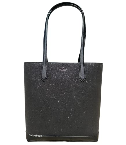 Kate Spade New York kate spade Tinsel Glitter Shoulder Tote Bag Handbag Holiday Collection 2022 (Black)