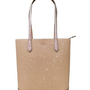 Kate Spade New York kate spade Tinsel Glitter Shoulder Tote Bag Handbag Holiday Collection 2022 (Rose Gold)