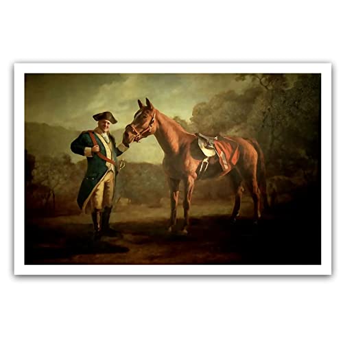 Napoleon Tony Soprano and Pie-O-My Horse Painting Poster The Sopranos Race Canvas Print Wall Art Decor (sopranos-1,12x18inch-No Framed)