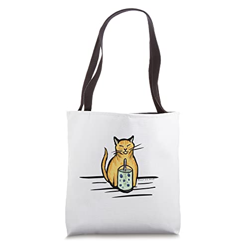 Boba Cat Tote Bag