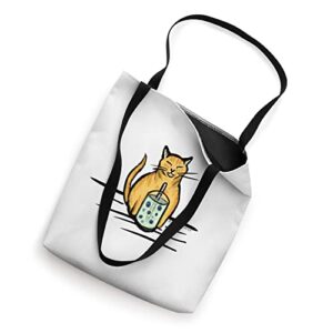 Boba Cat Tote Bag