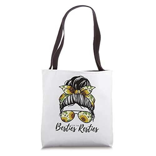 Besties For The Resties Hair Bandana Matching Mommy and Me Tote Bag