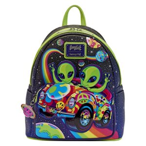 loungefly lisa frank cosmic alien ride glow mini backpack