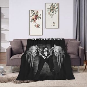 Black Music Veil Band Brides Blanket Throw Blanket,Luxury Plush Fuzzy Blankets and Throws for Couch, Sauna Blanket Air Conditioned Blanket 60"X50"