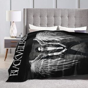 Black Music Veil Band Brides Blanket Throw Blanket,Luxury Plush Fuzzy Blankets and Throws for Couch, Sauna Blanket Air Conditioned Blanket 60"X50"