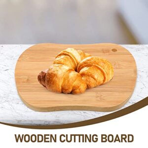 BESTonZON Wooden Cutting Board Charcuterie Boards Kitchen Chopping Board with Hole Bread Serving Board Fruit Serving Platter for Kitchen for Meat Bread Vegetables Apple