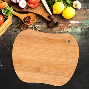 BESTonZON Wooden Cutting Board Charcuterie Boards Kitchen Chopping Board with Hole Bread Serving Board Fruit Serving Platter for Kitchen for Meat Bread Vegetables Apple