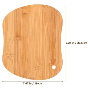 BESTonZON Wooden Cutting Board Charcuterie Boards Kitchen Chopping Board with Hole Bread Serving Board Fruit Serving Platter for Kitchen for Meat Bread Vegetables Apple