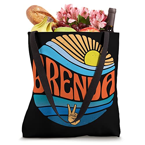 Brenda Shirt Vintage Sunset Brenda Groovy Tie Dye Tote Bag