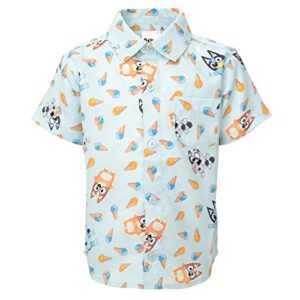 Bluey Bingo Toddler Boys Hawaiian Button Down Dress Shirt 4T