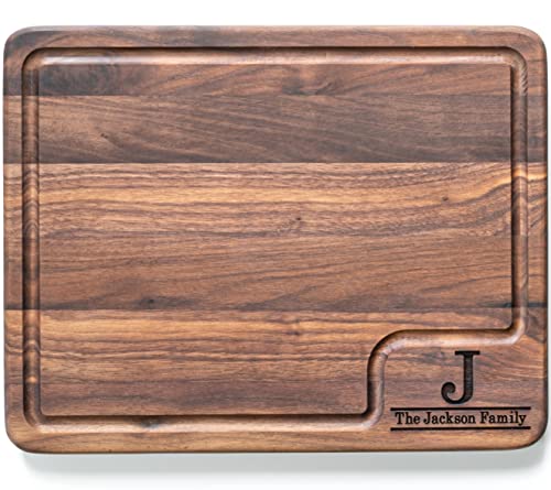 Custom Cutting Boards Wood Engraved Cutting Board Personalized, USA Made - Thick Red Oak/Walnut Personalized Cutting Boards Wood Engraved, Handmade Cutting Boards