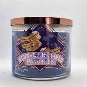 bath body works, white barn 3-wick candle w/essential oils – 14.5 oz – 2022 autumn scents! (blueberry maple pancakes)