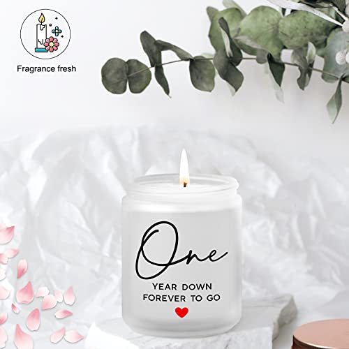 1 Year, 1th, One Year, First Anniversary Candles Gifts for Him Her Couple- Happy Paper Anniversary Girlfriend Boyfriend Wife Husband Gifts