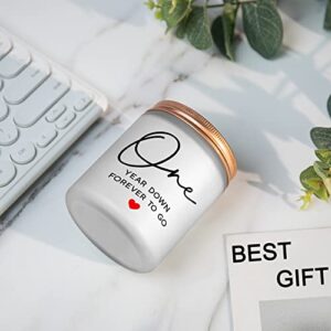 1 Year, 1th, One Year, First Anniversary Candles Gifts for Him Her Couple- Happy Paper Anniversary Girlfriend Boyfriend Wife Husband Gifts