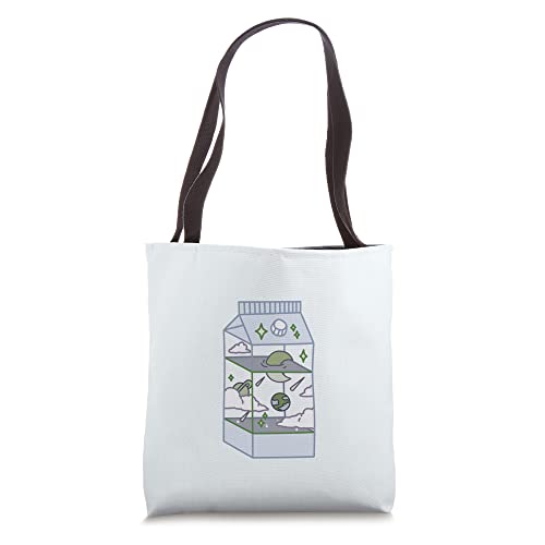 Japanese Aesthetic Milk Box Artwork Kawaii E-Girl Anime Tote Bag