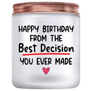 birthday gifts for wife from husband- happy birthday gift ideas for her him- funny women birthday gifts for girlfriend from boyfriend – lavander scented candles