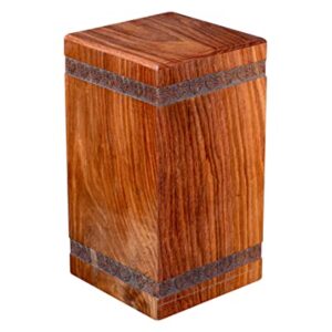Wooden Urns for Ashes Adult Male or Female - Funeral and Memorial Cremation Urns for Human Ashes up to 250 lbs