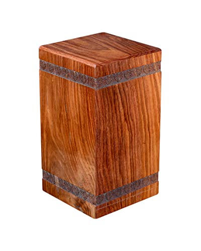 Wooden Urns for Ashes Adult Male or Female - Funeral and Memorial Cremation Urns for Human Ashes up to 250 lbs