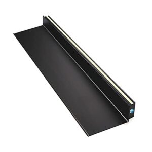 ezkxoprs 1pcs Floating Shelves Wall Mounted, LED Light Aluminum Wall Shelves for Bedroom Living Room Decoration, Storage Plant or Bookshelf ( Color : Black , Size : 50cm )