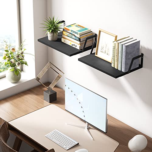 SRIWATANA U Shelves Wall Mounted Set of 3 and Large Floating Shelves Set of 2