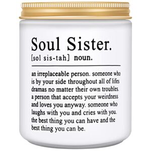 sister gifts for sister, friend gifts for women friends friendship birthday gifts for women christmas gifts soul sisters gifts from sister funny lavender scented candles