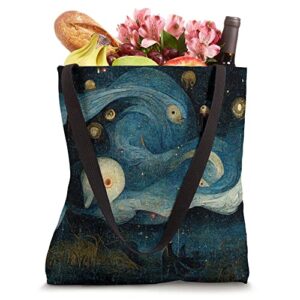 Starry Night mixed with Hieronymus Bosch Tote Bag
