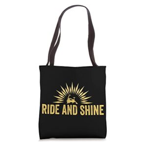 ride and shine – spin tote bag