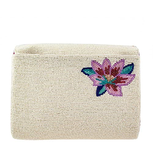 Mary Frances Centerpiece, White Floral Crossbody Clutch Handbag