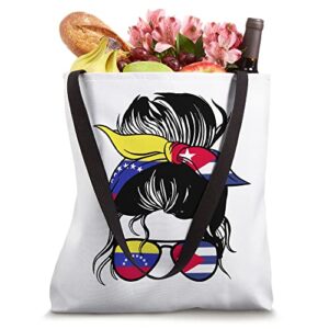 Venezuela and Cuba Mix Half Cuban and Half Venezuelan Tote Bag