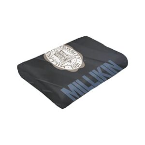 Millikin University Logo Flannel Throw Blanket, 60x50 Inches Soft Blanket for Couch, Cozy, Warm ，All Season.