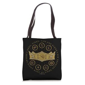 house of the dragon god, kings, fire and blood tote bag