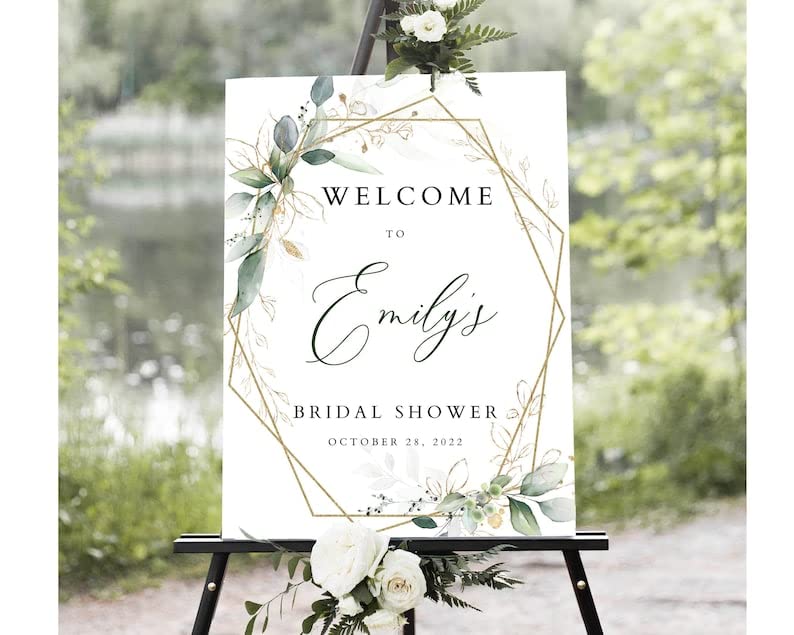 Bridal Shower Sign, Greenery Welcome Sign, Bridal Shower Welcome Sign, Bridal Shower Home Decor, Bridal Shower Banner, Welcome Yard Sign for Indoor and Outdoor Use