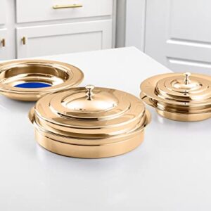 Steadfast Selections - (Cup Tray) Premium Gold Communion Trays for Churches | Communion Set | Communion Plates for Church | Communion Tray Set | Communion Supplies | Church Communion Ware