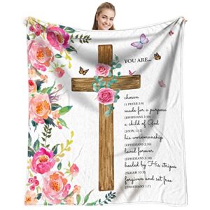 christian gifts for women, inspirational gifts for women friends, mothers day religious gifts for christian women, spiritual gifts for women faith, biblical bible gift throw blanket 60 x 50 inch