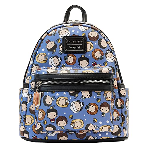 Loungefly F.R.I.E.N.D.S. AOP Chibi Character Double Strap Shoulder Bag