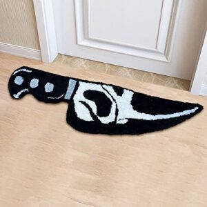 Ntpwenla Scary Knife Shape Figure Rug,Bed Front Rug Polyester Home Welcome Rug Decor