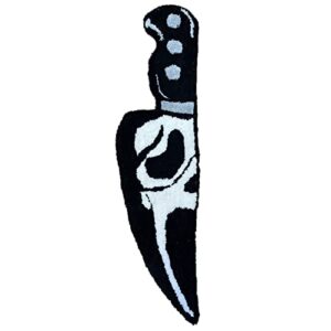 Ntpwenla Scary Knife Shape Figure Rug,Bed Front Rug Polyester Home Welcome Rug Decor