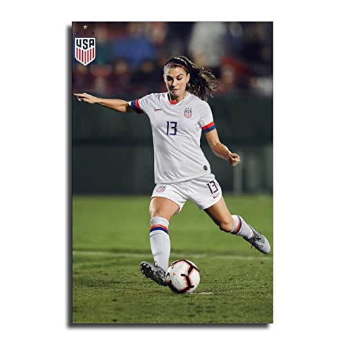 XDE Alex Morgan US Women's Soccer World Cup Poster Decorative Painting Canvas Wall Art Living Room Posters Bedroom Painting 12x18inch(30x45cm)