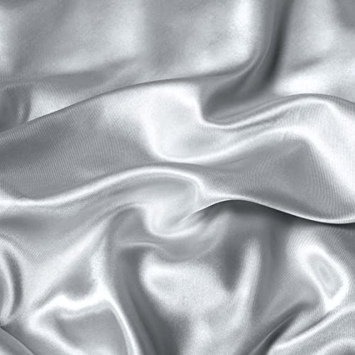 Vonty Satin Throw Blanket Silver Grey Satin Blankets 60x80 Inches, Cooling & Silky Throw Blanket Wrinkle-Free Cable Knit Throw Blanket for Coush Sofa Bed Outdoor