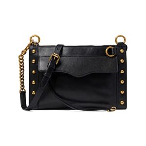 Rebecca Minkoff MAB Crossbody W/Antique Brass Hardware, Black