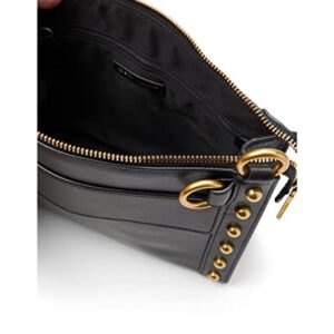 Rebecca Minkoff MAB Crossbody W/Antique Brass Hardware, Black